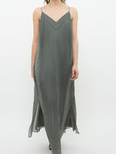 Load image into Gallery viewer, CLUB MONACO x Greyish Blue Pleated Maxi Dress (S, M)