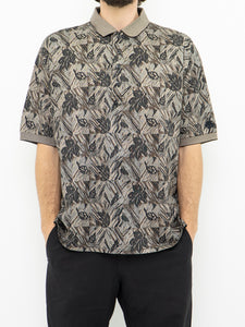 Vintage x Grey Leaf Patterned Golf Shirt (S-XL)
