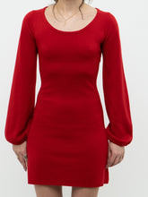 Load image into Gallery viewer, Vintage x Red Microknit Longsleeve Dress (M)