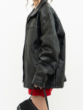 Load image into Gallery viewer, Vintage x Genuine Leather Black Croc Jacket (M-XXL)