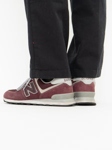 NEW BALANCE x Burgundy Suede Sneakers (9.5M)
