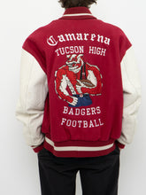 Load image into Gallery viewer, Vintage x Made in Canada x Tuscany High Red Wool Varsity Jacket (L, XL)