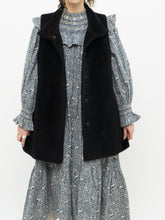 Load image into Gallery viewer, EILEEN FISHER x Black Wool, Alpaca Fuzzy Vest (XS-M)