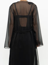 Load image into Gallery viewer, Vintage x Made in Canada x DONNA Sheer Black Robe (XS-M)