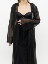 Load image into Gallery viewer, Vintage x Made in Canada x DONNA Sheer Black Robe (XS-M)