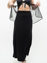 Load image into Gallery viewer, Vintage x Garage Black Slit Stretch Skirt (L-XL)