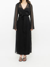 Load image into Gallery viewer, Vintage x Made in Canada x DONNA Sheer Black Robe (XS-M)