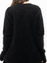 Load image into Gallery viewer, LINE x Black Angora Long Cardigan (XS-L)
