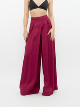 Load image into Gallery viewer, Vintage x MASSIMO DUTTI Magenta Satin Flowy Pant (XS)