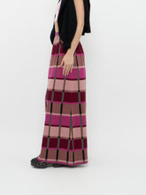 Load image into Gallery viewer, Vintage x Pink Plaid Knit Maxi Skirt (XS-M)