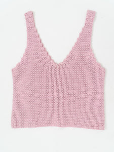 Vintage x Handmade Pink Crochet Tank (L, XL)