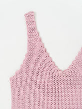 Load image into Gallery viewer, Vintage x Handmade Pink Crochet Tank (L, XL)