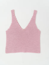 Load image into Gallery viewer, Vintage x Handmade Pink Crochet Tank (L, XL)