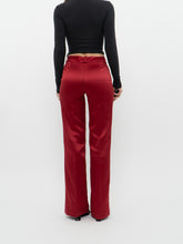 Load image into Gallery viewer, Vintage x Made in USA xHUGO BUSCATI Red Satin Pant (S, M)