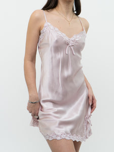 Modern x Deadstock Pale Pink Silk Slip Dress (M)