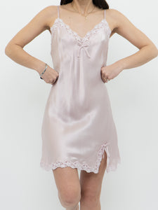 Modern x Deadstock Pale Pink Silk Slip Dress (M)