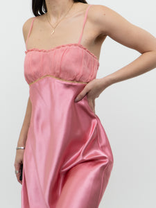 Vintage x Pink Silk Slip Dress (S, M)