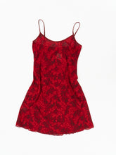 Load image into Gallery viewer, Vintage x Red Mesh Floral Slip Dress (S, M)