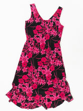 Load image into Gallery viewer, Vintage x Black, Pink Frilly Midi Dress (M, L)