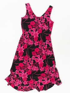 Vintage x Black, Pink Frilly Midi Dress (M, L)
