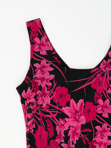 Vintage x Black, Pink Frilly Midi Dress (M, L)
