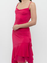 Load image into Gallery viewer, Vintage x Magenta Cinched Midi Dress (M, L)