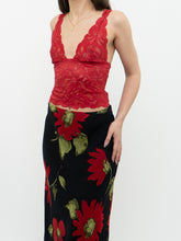 Load image into Gallery viewer, Vintage x LA SENZA Red Lace Tank (XS, S)