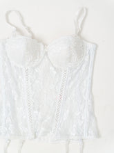 Load image into Gallery viewer, Vintage x LA VIE EN ROSE White Lace Corset (S, M, C Cup)