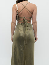 Load image into Gallery viewer, Modern x Gold Glitter Cross-back Dress (XS)