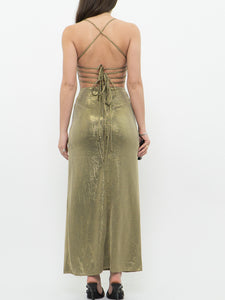 Modern x Gold Glitter Cross-back Dress (XS)
