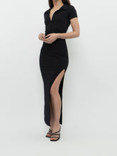 Load image into Gallery viewer, MILK RUN x Black Ribbed Collared Dress (XS-M)