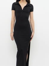 Load image into Gallery viewer, MILK RUN x Black Ribbed Collared Dress (XS-M)