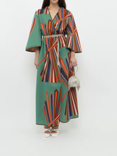 Load image into Gallery viewer, Vintage x Green Patterned Wrap Dress (S-XL)
