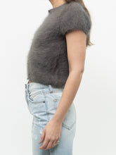 Load image into Gallery viewer, Vintage x JACOB Grey Angora Cropped Cardigan (XS-M)
