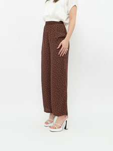 Vintage x Brown Dotted Silk Pant (XS)