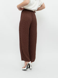 Vintage x Brown Dotted Silk Pant (XS)