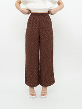 Load image into Gallery viewer, Vintage x Brown Dotted Silk Pant (XS)