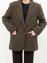 Load image into Gallery viewer, Vintage x Brown Plaid Wool Blazer (S, M)