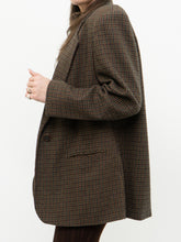 Load image into Gallery viewer, Vintage x Brown Plaid Wool Blazer (S, M)