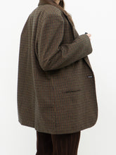 Load image into Gallery viewer, Vintage x Brown Plaid Wool Blazer (S, M)