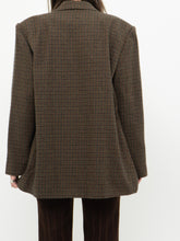 Load image into Gallery viewer, Vintage x Brown Plaid Wool Blazer (S, M)