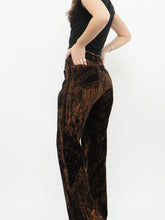 Load image into Gallery viewer, Vintage x Made in Morocco x Brown Velvet Patterned Pant (S, M)