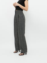 Load image into Gallery viewer, SANDRO x Grey Plaid Wool &amp; Silk Pant (S)