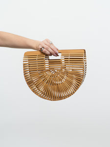 Vintage x CULT GAIA Inspired Wood Handbag