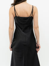 Load image into Gallery viewer, Vintage x Made in Italy x United Colors of Benetton Black Satin Chain Dress (S, M)