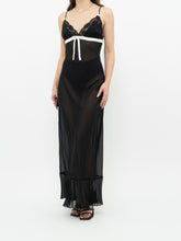 Load image into Gallery viewer, Vintage x La Vie En Rose Sheer Black, White Slip Dress (M)
