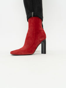 Vintage x Marc Fisher Red Suede Boot (8)