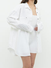 Load image into Gallery viewer, AERIE x White Oversized Light Cotton Button Up (S-XL)