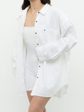 Load image into Gallery viewer, AERIE x White Oversized Light Cotton Button Up (S-XL)