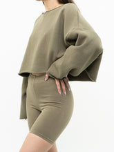 Load image into Gallery viewer, OAK + FORT x Olive Green Baggy Crewneck (XS-M)